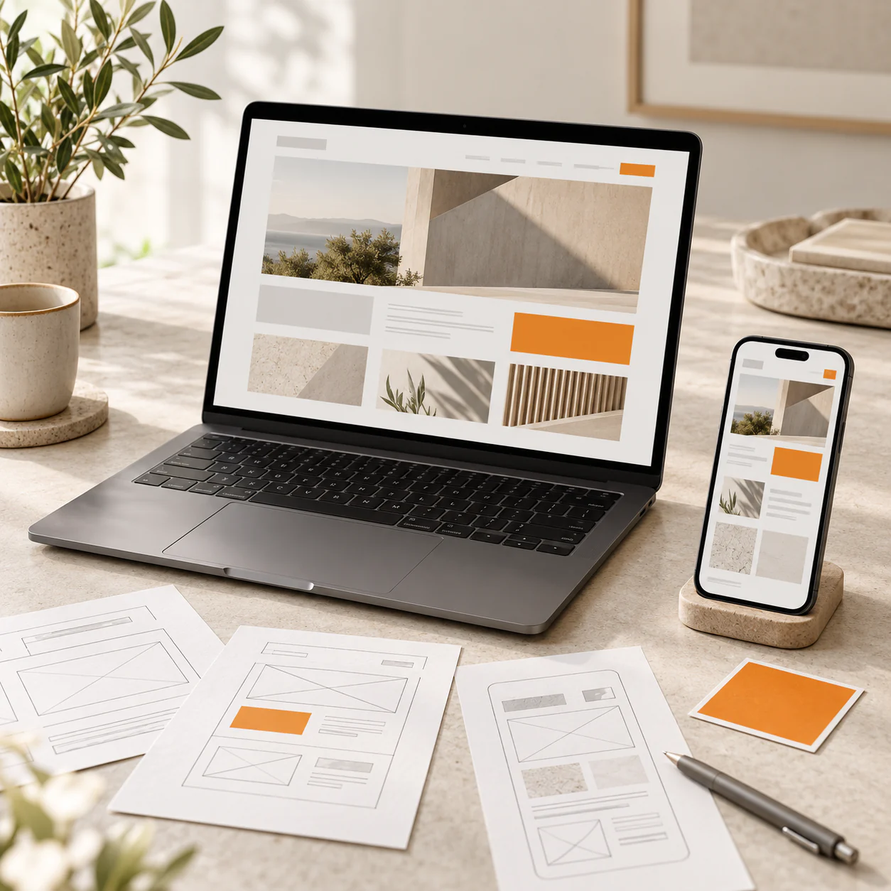Responsive Website auf Laptop und Smartphone – Website im Abo von Exen