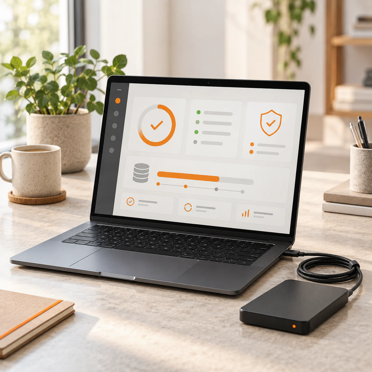 Technischer Arbeitsplatz für sichere Website-Pflege, Backups und Wartung